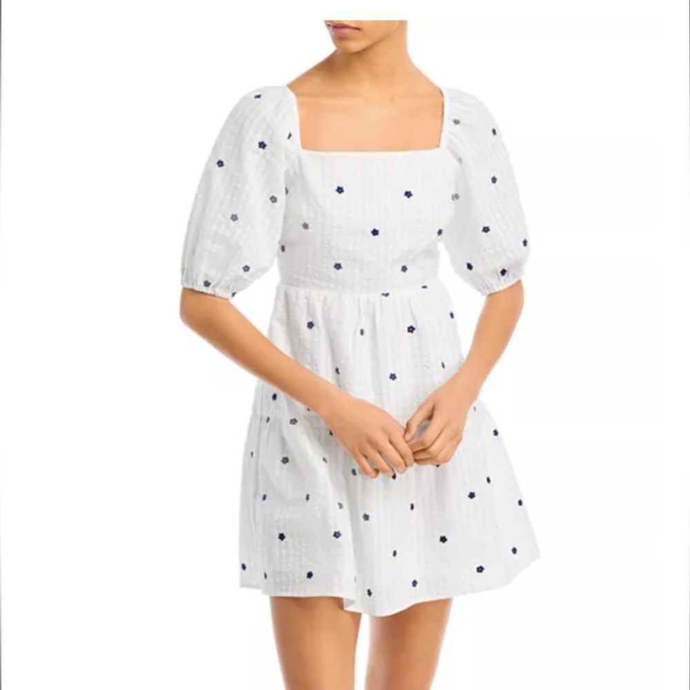 RAILS white puff sleeve dress